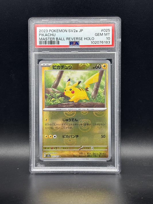 #025/165 Pikachu (MasterBall) PSA 10