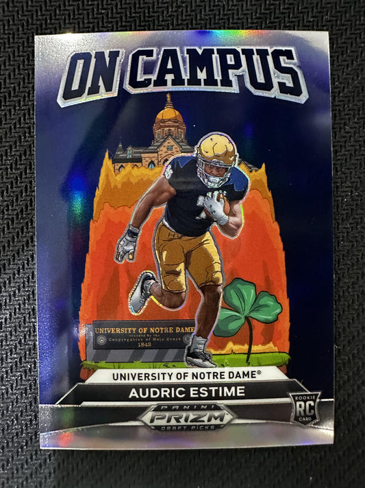 #OC-AEE Audric Estime 2024 Panini Prizm Draft Picks Fighting Irish On Campus