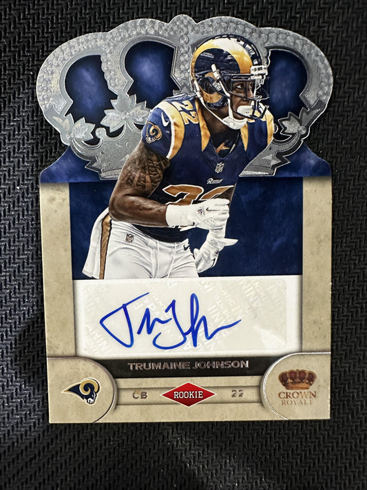 #100 Trumaine Johnson 2012 Panini Crown Royale Auto /245 Rams Rookie Signatures