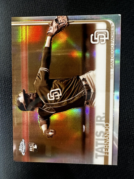 #203 Fernando Tatis Jr. 2019 Topps Chrome Padres Sepia Refractor