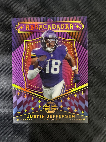 #15 Justin Jefferson 2024 Panini Illusions Abracadabra Purple /50
