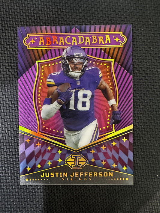#15 Justin Jefferson 2024 Panini Illusions Abracadabra Purple /50