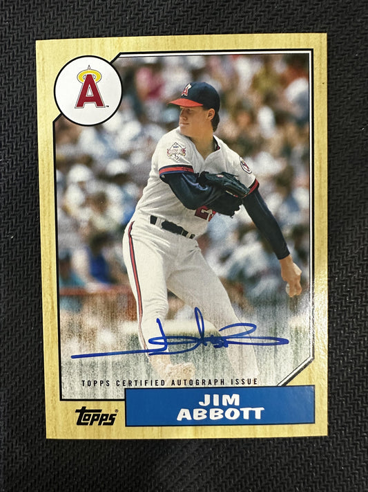 #1987A-JA Jim Abbott 2017 Topps AU Auto California Angels Auto