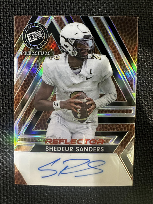 #BA-SS1 Shedeur Sanders 2024 Press Pass Premium f/1 Auto Prismatic Football