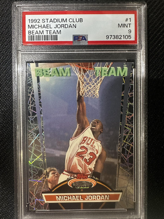 #1 Michael Jordan 1992-93 Stadium Club Chicago Bulls sports Beam Team