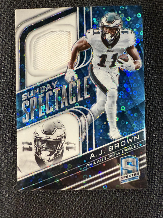 #SS-AJB A.J. Brown 2022 Panini Spectra /60 Eagles Sunday Spectacle Neon Blue