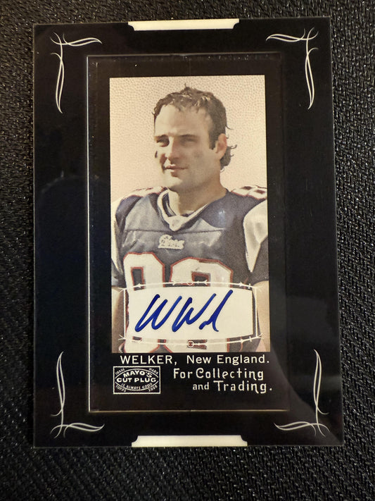 #A-WW Wes Welker 2008 Topps Mayo AU Auto New England Patriots sports Autographs