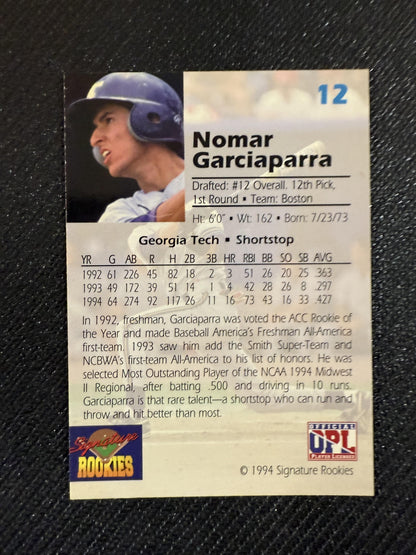 #12 Nomar Garciaparra 1994 Signature Draft Picks Auto /7750 Red Sox Signatures