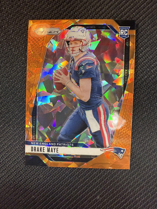 #329 Drake Maye 2024 Panini Prizm RC Rookie Patriots Orange Ice
