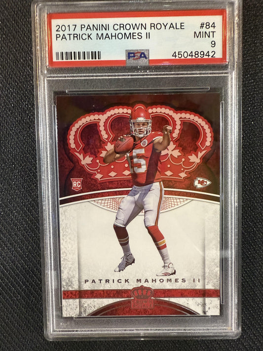 #84 Patrick Mahomes II 2017 Panini Crown Royale RC Rookie Kansas City Chiefs