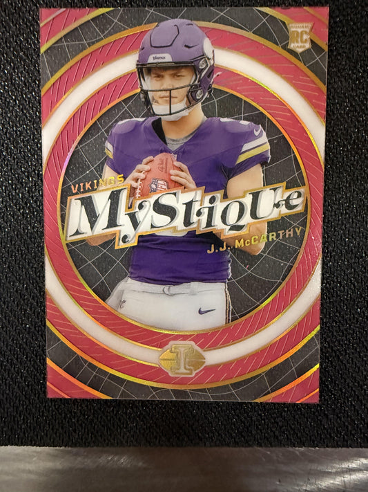 #8 J.J. McCarthy 2024 Panini Illusions SN #/399 Vikings Mystique Pink