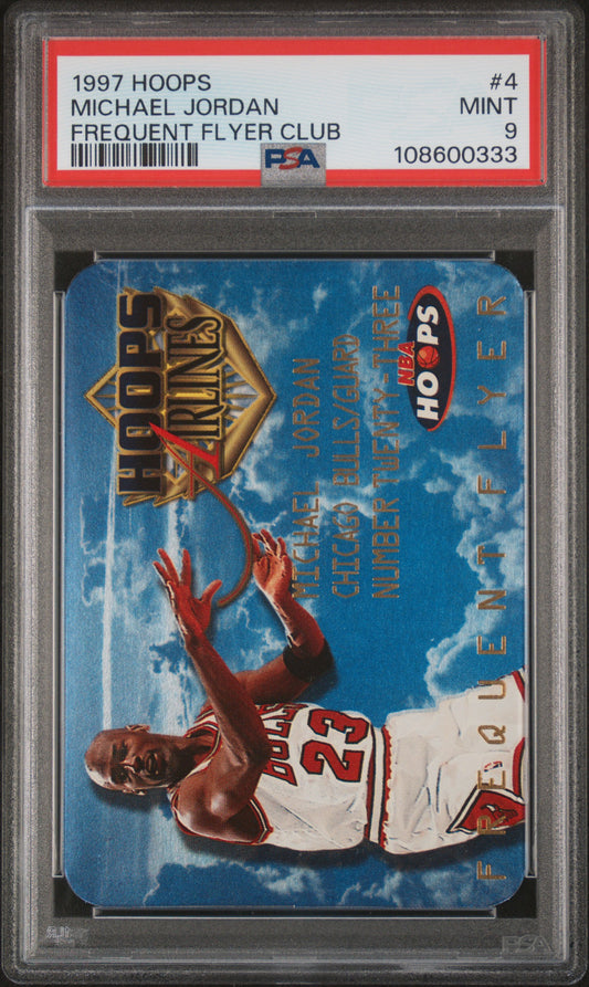 #4 Michael Jordan 1997 Hoops Frequent Flyer Club 9 MT sports Frequent Flyer Club