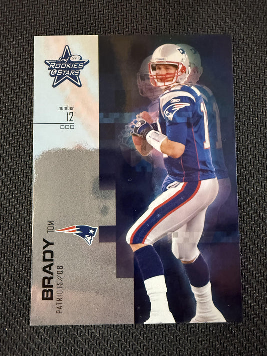 #58 Tom Brady 2007 Leaf Rookies & Stars SN #/249 New England Patriots Silver