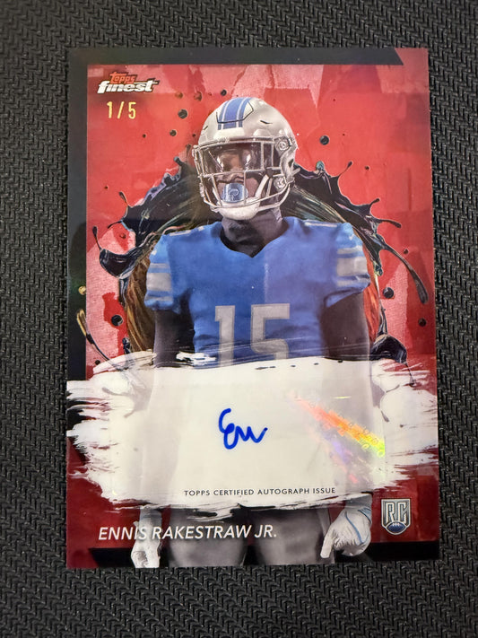 #RA-ERA Ennis Rakestraw Jr. 2024 Topps Chrome /5 Lions Rookie Auto Red