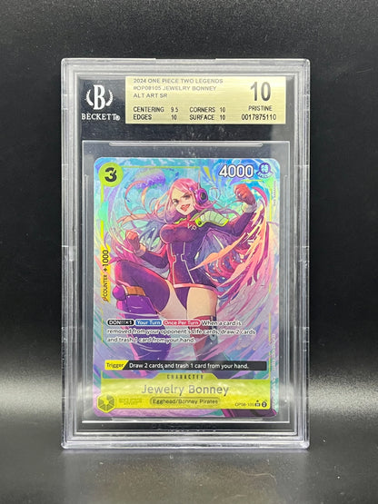 OP08-105 Jewelry Bonney Parallel (SR) BGS 10 - Two Legends