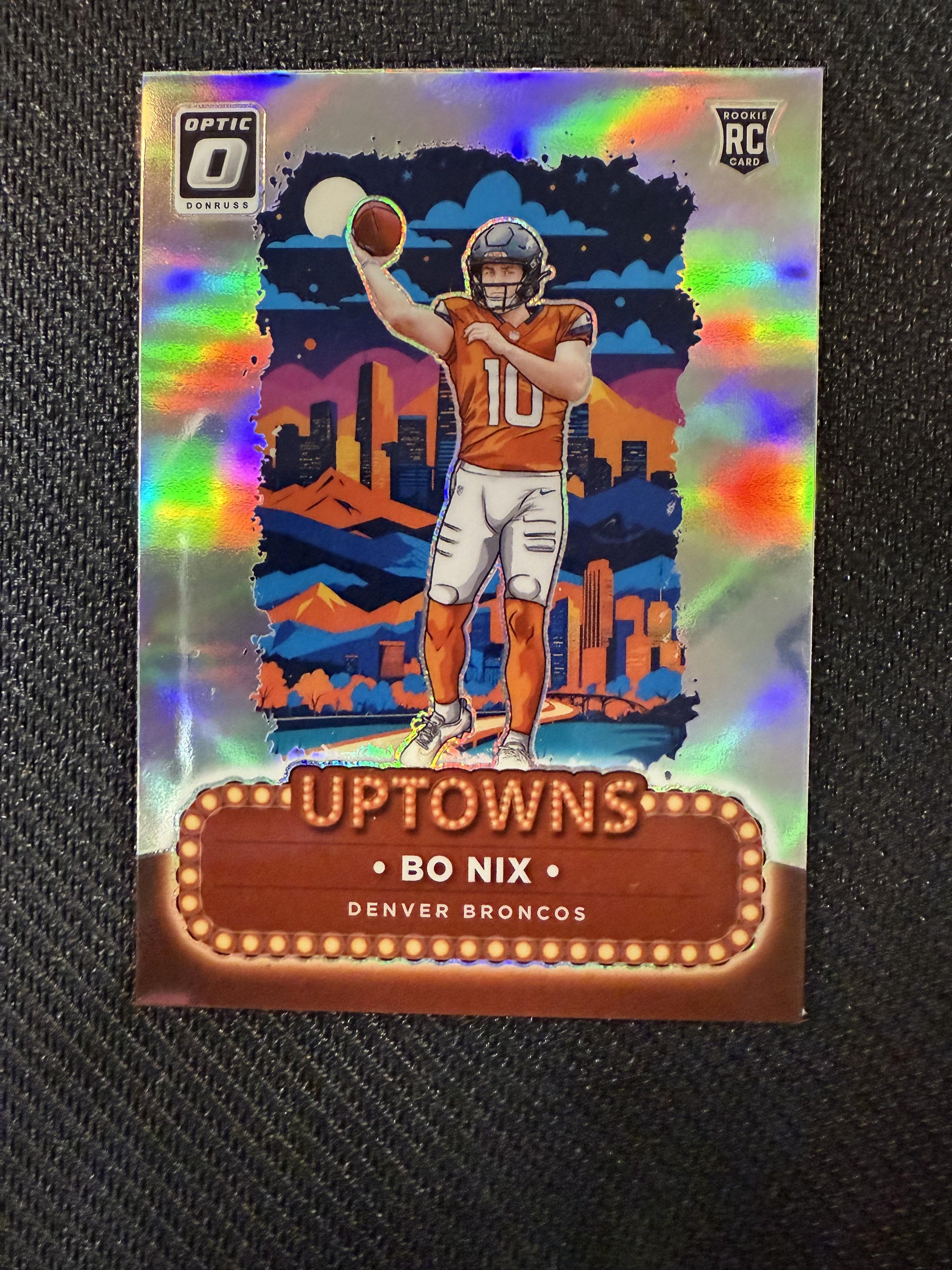 #3 Bo Nix 2024 Donruss Optic Denver Broncos sports Uptowns