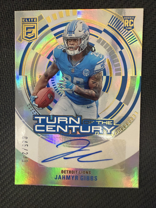 #TC-JAH Jahmyr Gibbs 2023 Donruss Elite /249 Lions Turn of the Century Auto