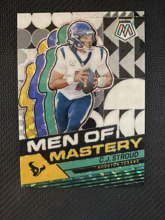 #6 C.J. Stroud 2024 Panini Mosaic SN #/25 Houston Texans Men of Mastery White