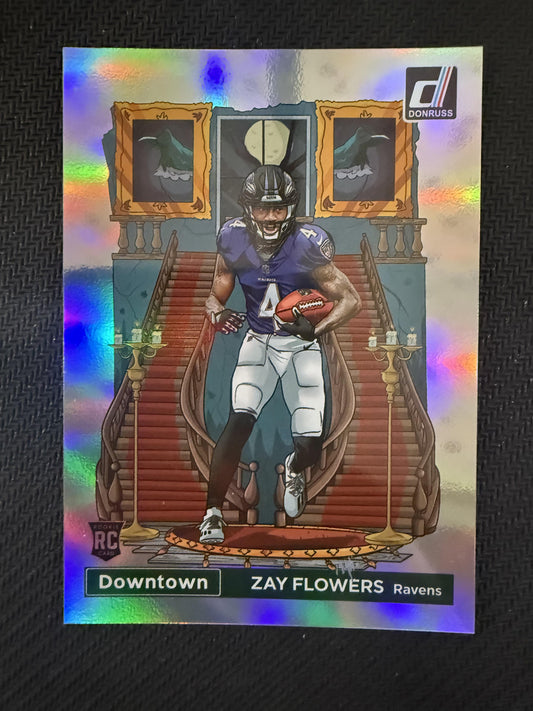 #D-17 Zay Flowers 2023 Donruss Baltimore Ravens sports Downtown!