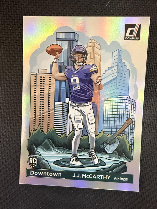#11 J.J. McCarthy 2024 Donruss Minnesota Vikings sports Downtown! 5x7