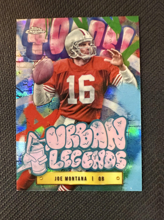 #UL-6 Joe Montana 2024 Topps Chrome San Francisco 49ers sports Urban Legends