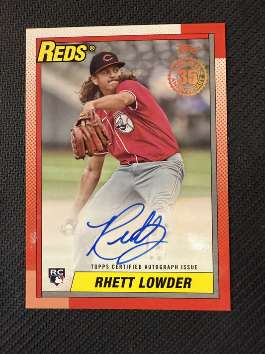 #90A-RL Rhett Lowder 2025 Topps AU Auto Cincinnati Reds Auto