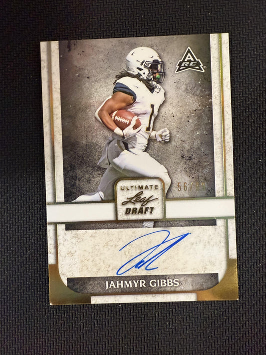 #BA-JG1 Jahmyr Gibbs 2022 Leaf Ultimate Draft AU Auto Alabama Crimson Tide