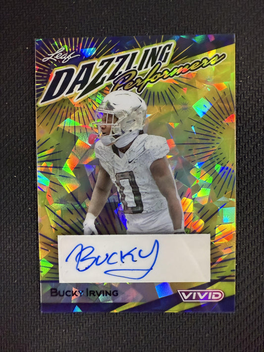 #DP-BI1 Bucky Irving 2024 Leaf Vivid SN,AU Auto /7 Dazzling Performers Auto Mojo