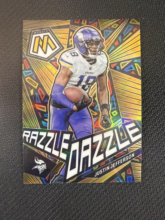 #RD-10 Justin Jefferson 2023 Panini Mosaic Minnesota Vikings Razzle Dazzle