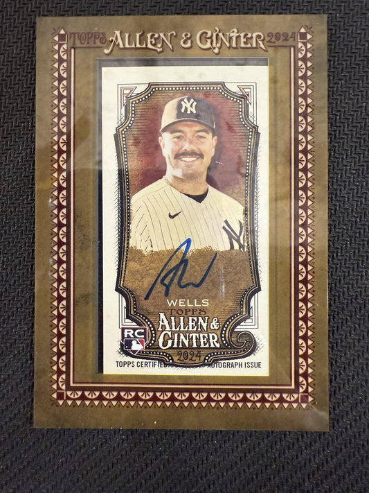 #MA-AW Austin Wells 2024 Topps Allen & Ginter Yankees Framed Mini Auto