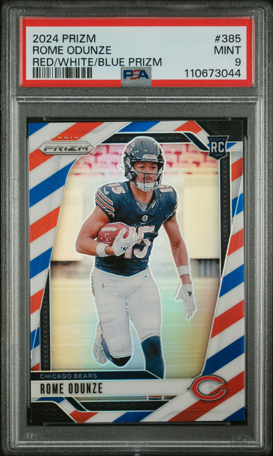 #385 Rome Odunze 2024 Panini Prizm 9 Vasteras IK MT sports Red/White/Blue Prizm