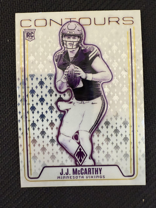 #CON-JMY J.J. McCarthy 2024 Panini Phoenix Minnesota Vikings sports Contours