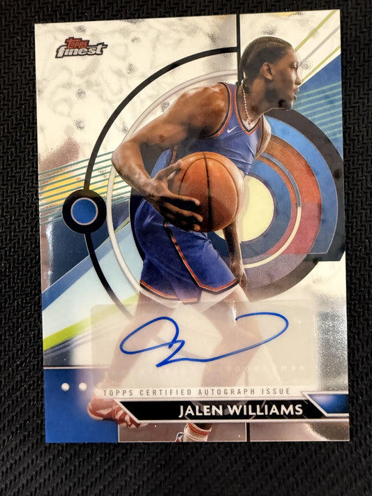 #FA-JW Jalen Williams 2024 Topps Finest Jalen Williams Autograph