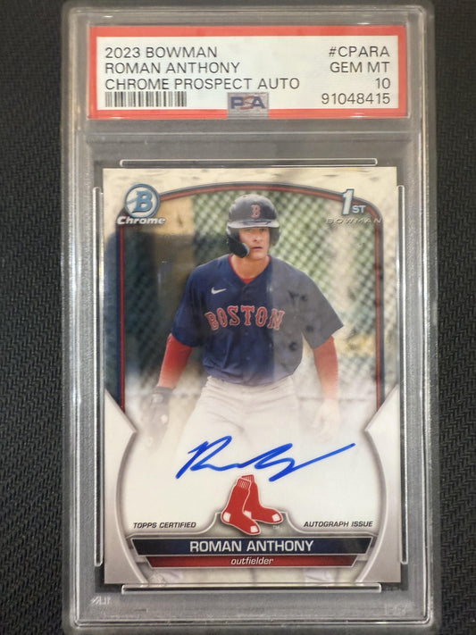 #CPA-RA Roman Anthony 2023 Bowman AU Auto Boston Red Sox Chrome Prospects Auto