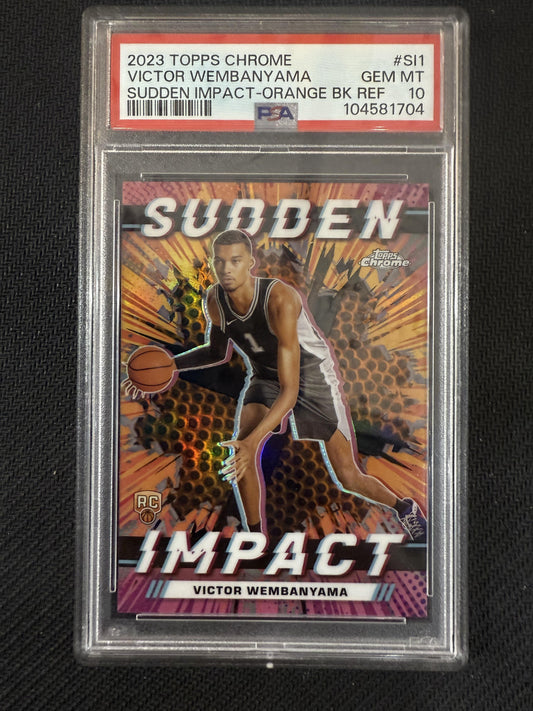 #SI-1 Victor Wembanyama 2023-24 Topps Chrome Spurs Sudden Impact Orange