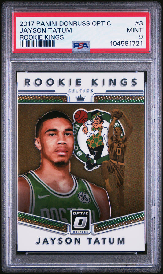 #3 Jayson Tatum 2017 Panini Donruss Optic Rookie Kings 9 Rookie Kings