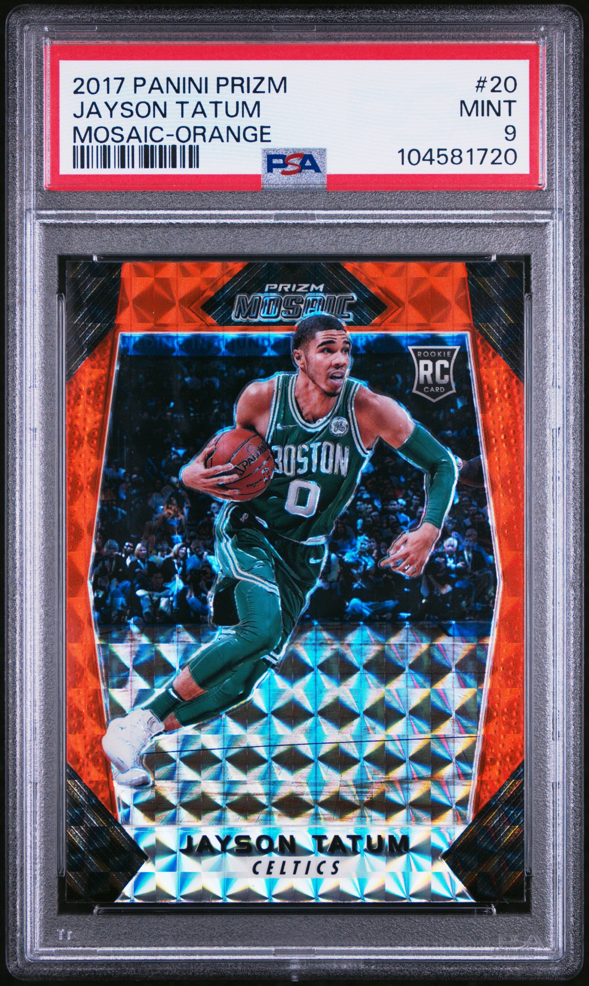 #20 Jayson Tatum 2017 Panini Prizm Mosaic 9 MT sports Mosaic-Orange