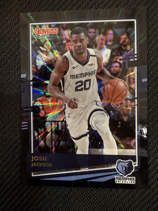 #18 Josh Jackson 2020-21 Donruss SN #/1 Memphis Grizzlies Holo Black Laser