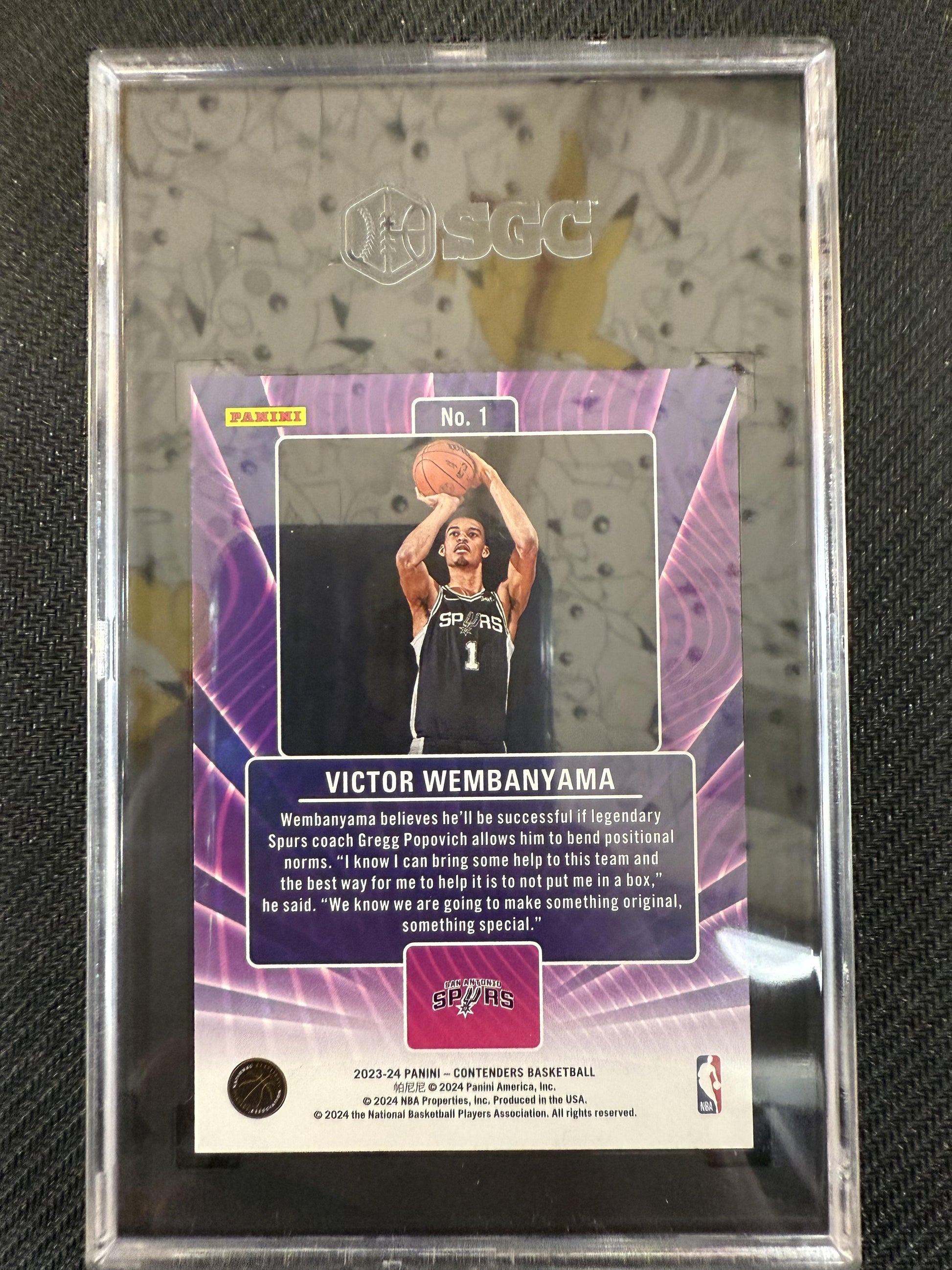#1 Victor Wembanyama 2023-24 Panini Contenders 10 Spurs GEM-MT Lottery Ticket
