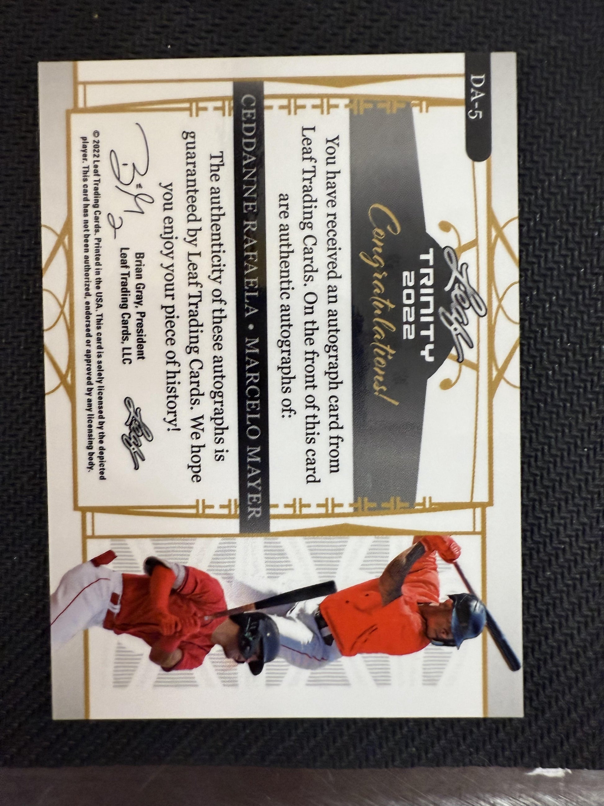 #DA-5 Rafaela / Marcelo Mayer 2022 Leaf Trinity Auto /49 Dual Foil Silver