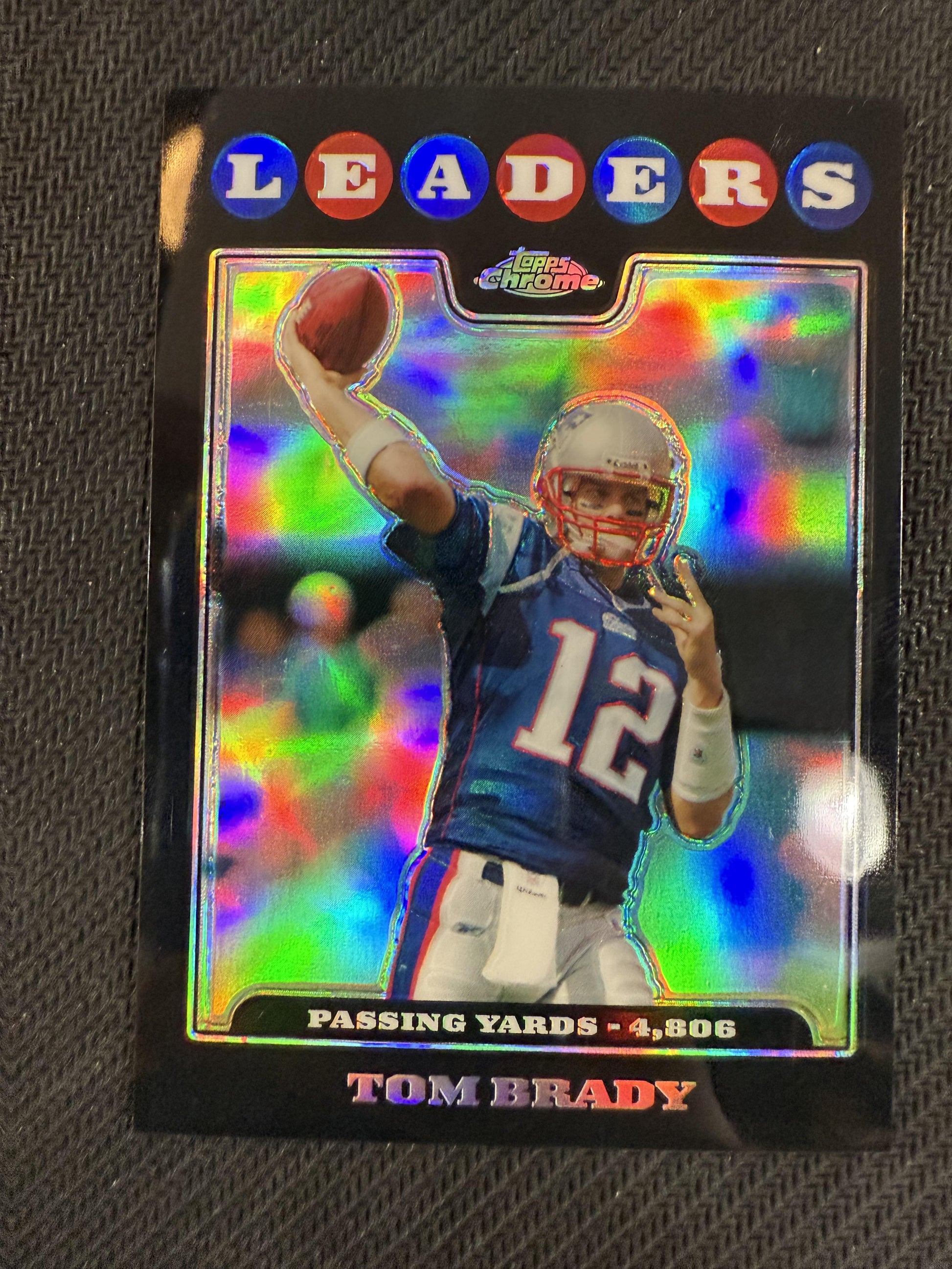 #TC121 Tom Brady 2008 Topps Chrome New England Patriots sports Refractors