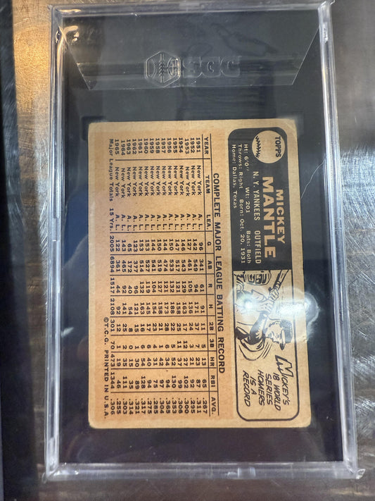 #50 Mickey Mantle 1966 Topps New York Yankees sports