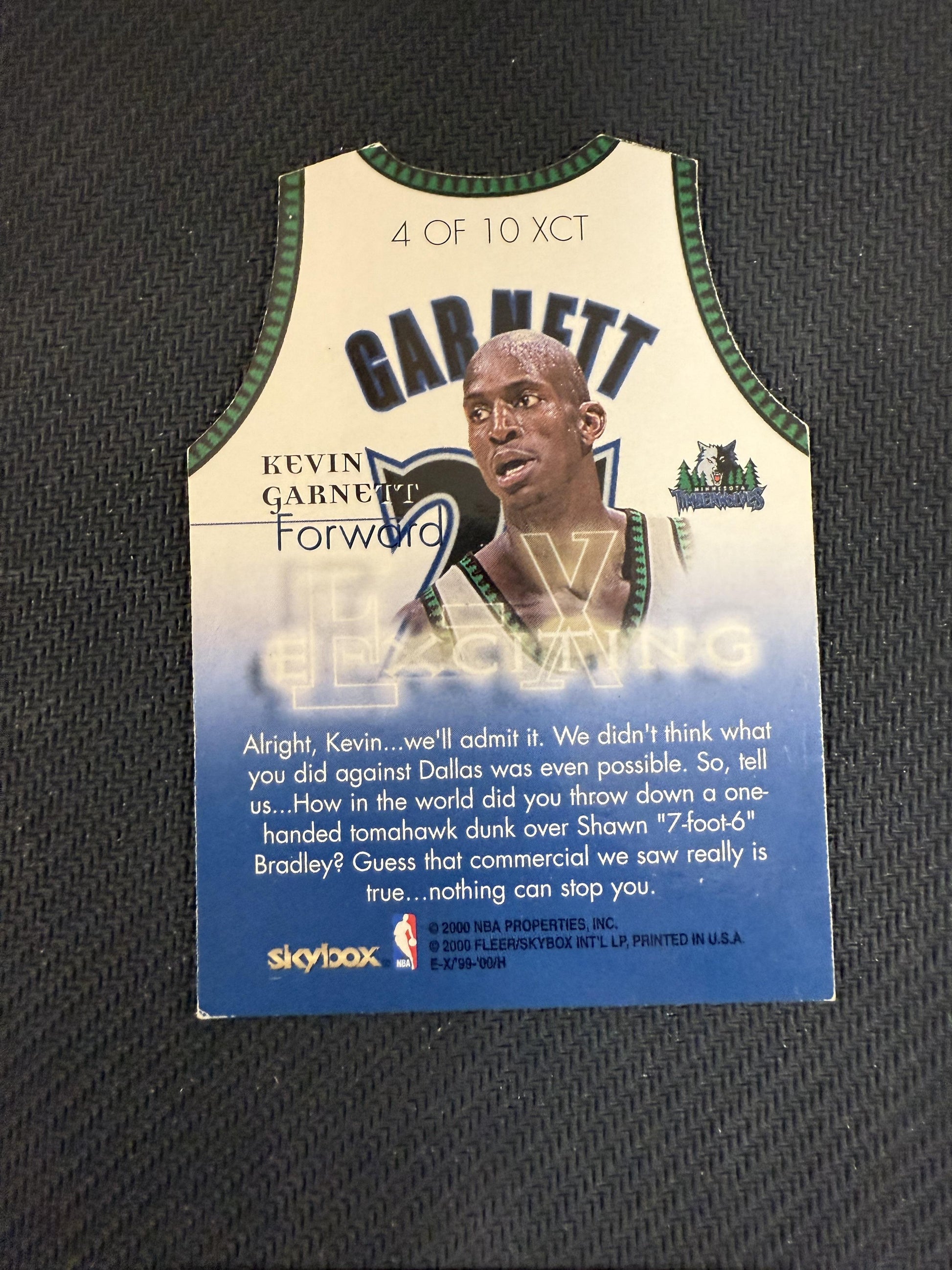 #4XCT Kevin Garnett 1999-00 E-X Minnesota Timberwolves sports X - E-Xciting