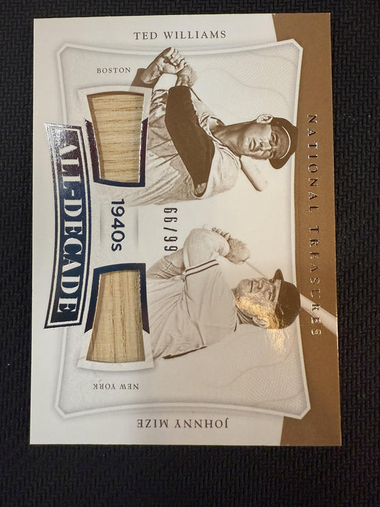 Williams / Mize 2017 Panini National Treasures #/99sports All Decade Combos