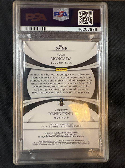 Y.Mncda/A.Benintendi 2017 Panini Immaculate Immaculate Dual Auto.