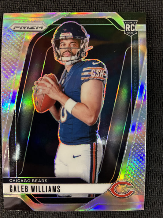 #1 Caleb Williams 2024 Panini Prizm Chicago Bears Rookie Variations Silver