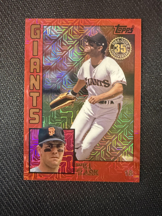 #T84-29 Will Clark 2019 Topps San Francisco Giants 1984 35th Silver Pack