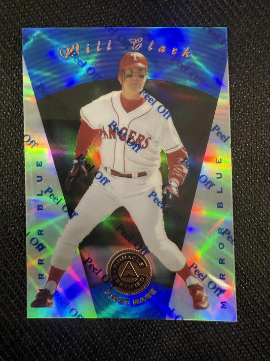 #97 Will Clark 1997 Pinnacle Certified Texas Rangers sports Mirror Blue