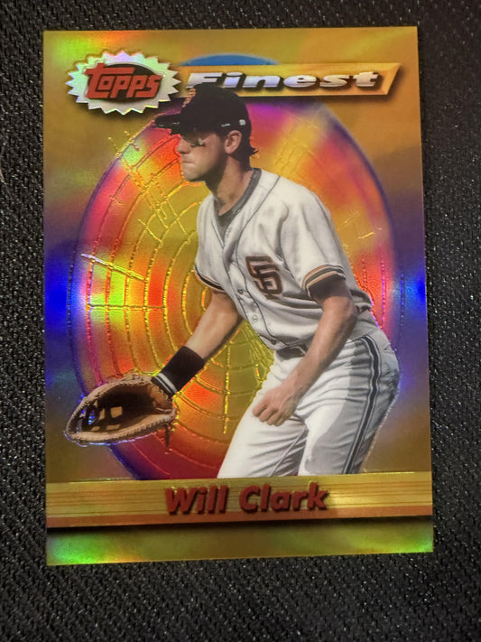 #210 Will Clark 2021 Topps Finest Flashbacks /50 Giants Gold Refractor