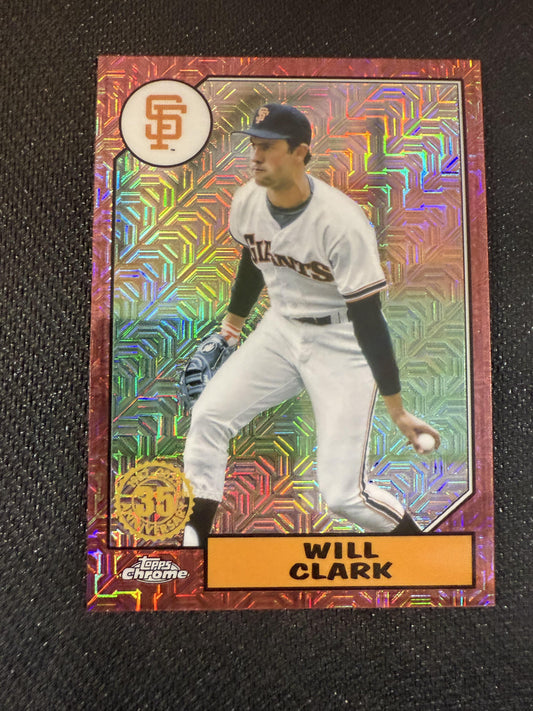 #T87C-91 Will Clark 2022 Topps /5 Giants 1987 Topps 35th Anniversary Chrome Red